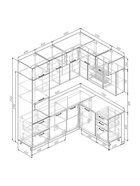 Кухонный гарнитур угловой «ИЗУМРУД», 2200×1700 мм, цвет антрацит/муссон дуб Вотан - Фото 2