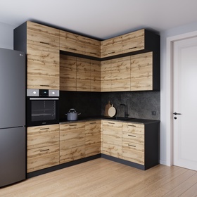 Кухонный гарнитур 2200х1700 мм КРАФТ столешница Детройт 38мм