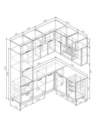 Кухонный гарнитур угловой «КРАФТ», 2200×1700 мм, цвет дуб крафт детройт - Фото 2