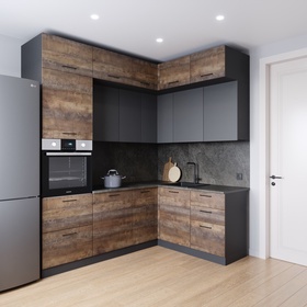 Кухонный гарнитур 2200х1700 мм ТРАНСИЛЬВАНИЯ столешница Детройт 38мм