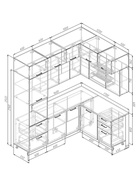 Кухонный гарнитур угловой «ТРАНСИЛЬВАНИЯ», 2200×1700 мм, цвет антрацит/трансильвания детройт - Фото 2