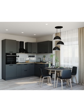 {{photo.Alt || photo.Description || 'Кухонный гарнитур 2400х1600 мм АНТРАЦИТ столешница Вотан 26мм'}}