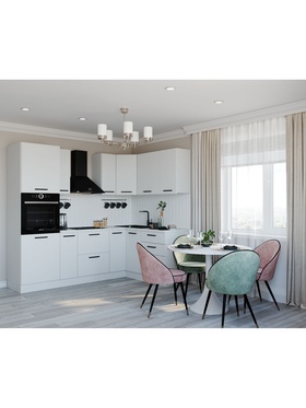 {{photo.Alt || photo.Description || 'Кухонный гарнитур 2400х1600 мм ЖЕМЧУГ столешница Марквина белый 26мм'}}