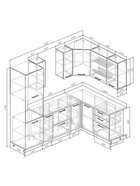 Кухонный гарнитур угловой «ЖЕМЧУГ», 2400×1600 мм, цвет жемчуг мрамор марквина белый - Фото 2