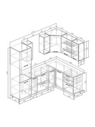 Кухонный гарнитур угловой «ЛАТТЕ», 2400×1600 мм, цвет мокко/сатин Мрамор марквина белый - Фото 2