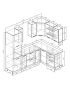 Кухонный гарнитур угловой «МУССОН», 2400×1600 мм, цвет жемчуг/муссон дуб Вотан - Фото 2