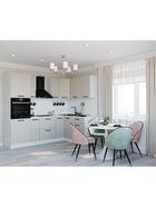 Кухонный гарнитур угловой «ШАМПАНЬ», 2400×1600 мм, цвет сатин мрамор марквина белый - Фото 1