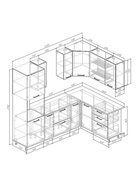 Кухонный гарнитур угловой «ШАМПАНЬ», 2400×1600 мм, цвет сатин мрамор марквина белый - Фото 2