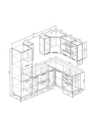 Кухонный гарнитур угловой «ФЬЮЖН», 2400×1600 мм, цвет маренго/сатин сосна осло - Фото 2