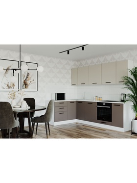 {{photo.Alt || photo.Description || 'Кухонный гарнитур 2600х1600 мм ЛАТТЕ столешница Марквина белый 26мм'}}