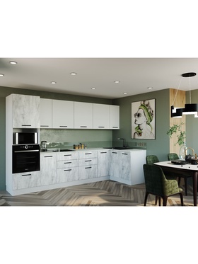 {{photo.Alt || photo.Description || 'Кухонный гарнитур 3200х1400 мм БЛАНКА столешница Марквина белый 26мм'}}