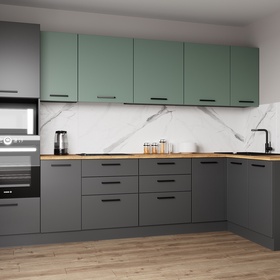 Кухонный гарнитур 3200х1400 мм ИЗУМРУД столешница Вотан 38мм