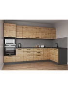 Кухонный гарнитур угловой «КРАФТ», 3200×1400 мм, цвет дуб крафт детройт - Фото 1