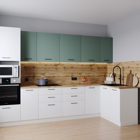 Кухонный гарнитур 3200х1400 мм МУССОН столешница Вотан 38мм