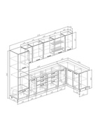 Кухонный гарнитур угловой «МУССОН», 3200×1400 мм, цвет жемчуг/муссон дуб Вотан - Фото 2