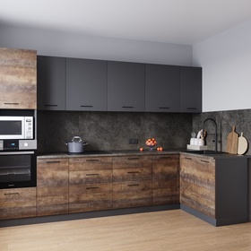 Кухонный гарнитур 3200х1400 мм ТРАНСИЛЬВАНИЯ столешница Детройт 38мм