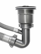 Мойка кухонная AFLORN AF94545, нержавеющая сталь, круглая, 45 см, черная - Фото 6