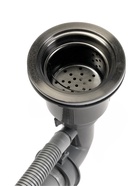 Мойка кухонная AFLORN AF94545, нержавеющая сталь, круглая, 45 см, черная - Фото 8