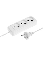 Удлинитель СТАРТ УХ6-103, 3 розетки, 3 м, 6 А, ШВВП, с заземлением, белый - фото 809494835