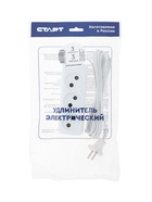 Удлинитель СТАРТ УХ6-103, 3 розетки, 3 м, 6 А, ШВВП, с заземлением, белый - фото 809494838