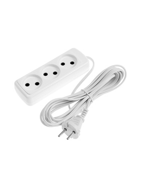Удлинитель СТАРТ УХ6-103, 3 розетки, 5 м, 6 А, ШВВП, с заземлением, белый