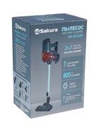 Пылесос Sakura SA-8322R, вертикальный, 800 Вт, 1 л, 79 дБ, шнур 4 м, 4 насадки, красный, серый - Фото 19