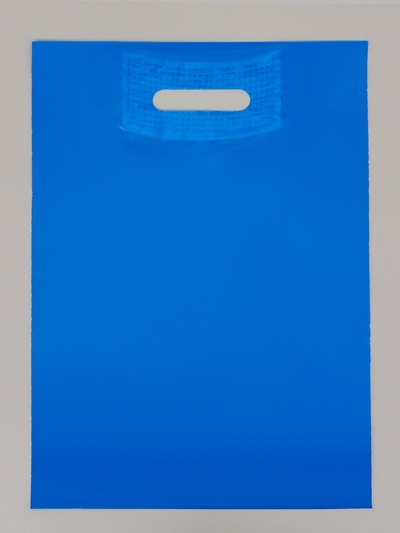 Пакет полиэтиленовый с вырубной ручкой, синий, 30×40 см, 30 мкм