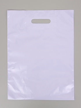 Пакет полиэтиленовый с вырубной ручкой, лавандовый 30х40 см, 50 мкм