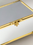 Шкатулка для украшений стекло с металлическим каркасом «Зеркальная на ножках», под золото, 12×8×7.3 см - Фото 2