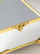 Шкатулка для украшений стекло с металлическим каркасом «Зеркальная на ножках», под золото, 10.5×10.5×7 см - Фото 2