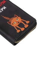 УЦЕНКА Кошелек дет 07-01-07 Руки убери, 12,5*2*9 см, 3 отд, д/карт, д/монет,молния металл,черный1057 - Фото 8