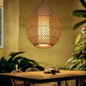 {{photo.Alt || photo.Description || 'УЦЕНКА Светильник потолочный из ротанга "Объём" 1х120Вт, Е27, 30х30х40 см'}}