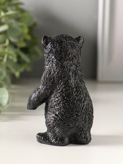 Фигурка «Медведь стоя», 9.5×5.5×5.5 см, чёрный