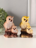 Фигурка «Сова с совенком», 9.5×6×8 см, МИКС  (артикул 10969034)  большой выбор товаров оптом и в розницу по низким ценам с доставкой