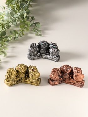 Фигурка «Три совы», 5.5×9×4 см, МИКС