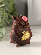 Фигурка «Кот с рыбой», 7×5.5×6 см, МИКС  (артикул 10969039)  большой выбор товаров оптом и в розницу по низким ценам с доставкой