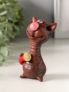 Фигурка «Кот с колбасой», 10×5.3×3.5 см, МИКС - фото 809495010