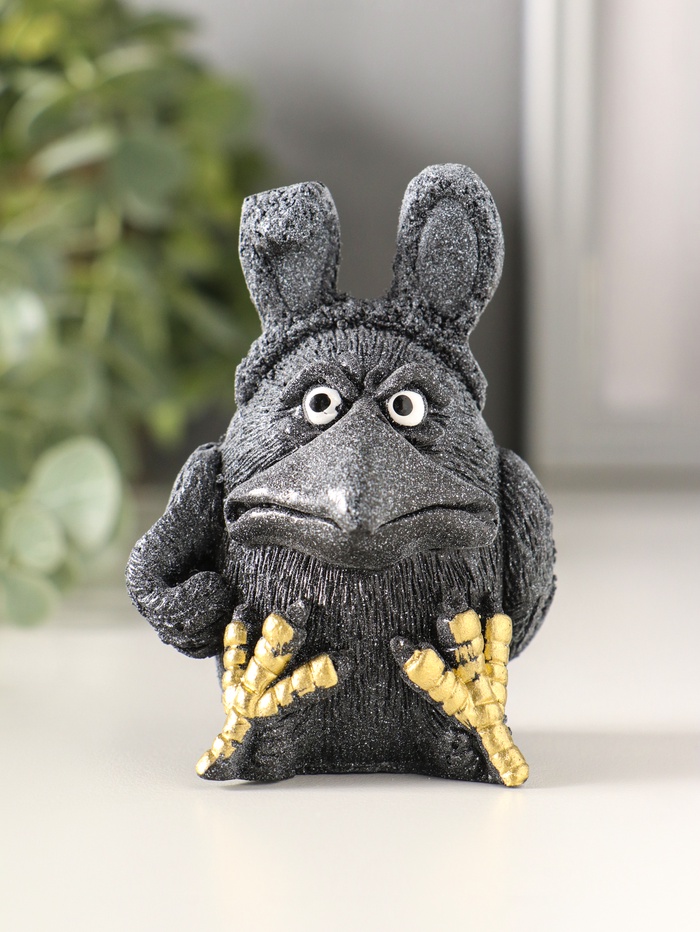 Фигурка «Ворона в шапке», 7.5×5.5×5 см