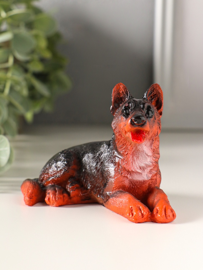 Фигурка «Овчарка лёжа», 6.5×10×5 см