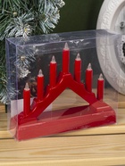 УЦЕНКА Светодиодная фигура «Красная рождественская горка», пластик, от батареек ААх2, свечение тёплое белое - Фото 11