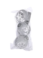 УЦЕНКА Набор шаров пластик d-8 см, 3 шт "Галатея снежинка" серебристо-белый - Фото 2