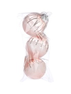 УЦЕНКА Набор шаров пластик d-8 см, 3 шт "Галатея полоски блеск" розовый - Фото 2