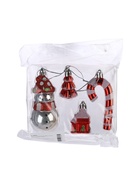 УЦЕНКА Украшение ёлочное "Забавы снеговика" (набор 4 шт) красный - Фото 2