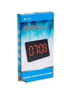 УЦЕНКА Часы электронные настенные, настольные «Соломон», с будильником, 15.5×23.5 см, синие цифры - Фото 7