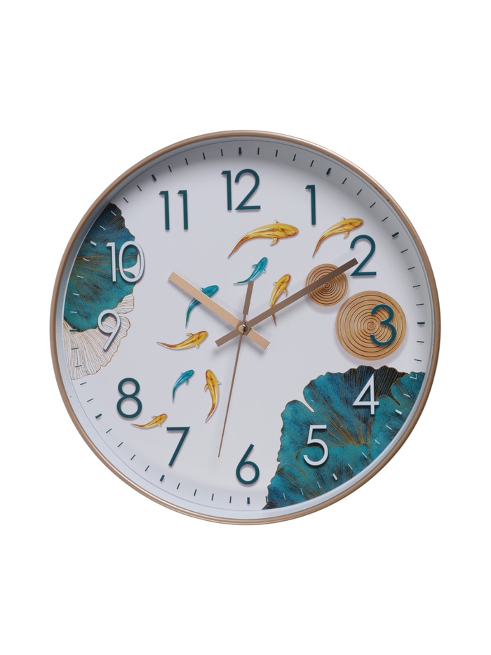 УЦЕНКА Часы настенные интерьерные «Рыбки», плавный ход, d=30 см - Фото 1