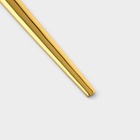 УЦЕНКА Набор ложек столовых 22×4 Magistro «Блинк» цвет золото, на подвесе 6 шт. - Фото 3