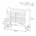Кроватка детская Фея 701, цвет графит-белый 10780128