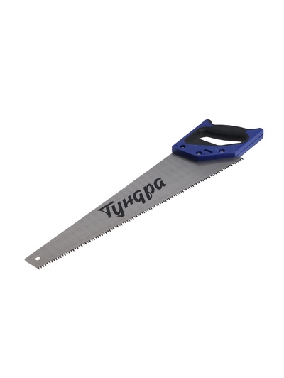 УЦЕНКА Ножовка по дереву ТУНДРА, 2К рукоятка, 3D заточка, каленый зуб, 7-8 TPI, 450 мм