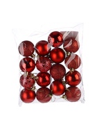 УЦЕНКА Набор шаров пластик d-5 см, 16 шт "Звёздная ночь" красный - Фото 2