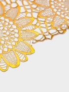 УЦЕНКА Дорожка на стол ажурная ПВХ 84×40 см «Букет» , цвет золото 10992275